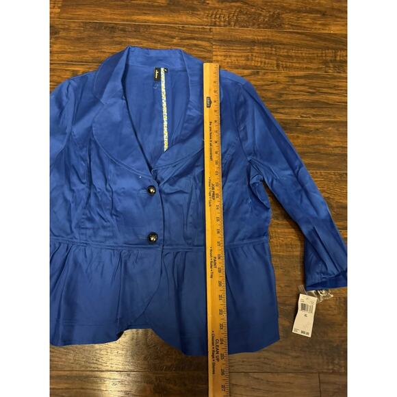 Ambition Royal Blue Jacket Blazer Cotton Spandex Cute Career Wear Sz:XL - Picture 5 of 5